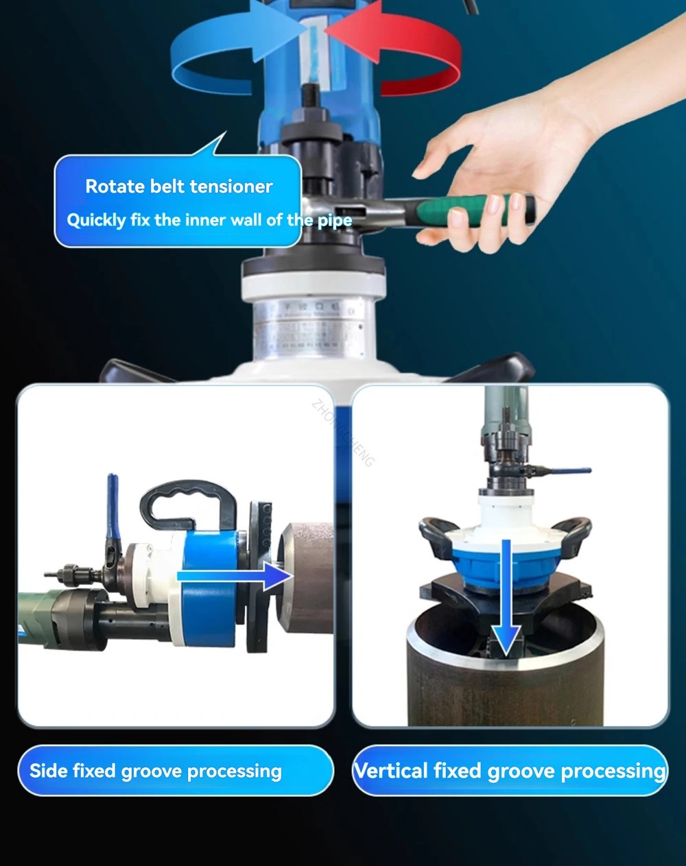 Electric Flat Mouth Machine Internal Expansion Circular Pipe Beveling Machine Ha