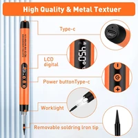 USB Soldering Iron Intelligent Temperature Setting Cordless Soldering Iron Set With Led Work Light - Image 6