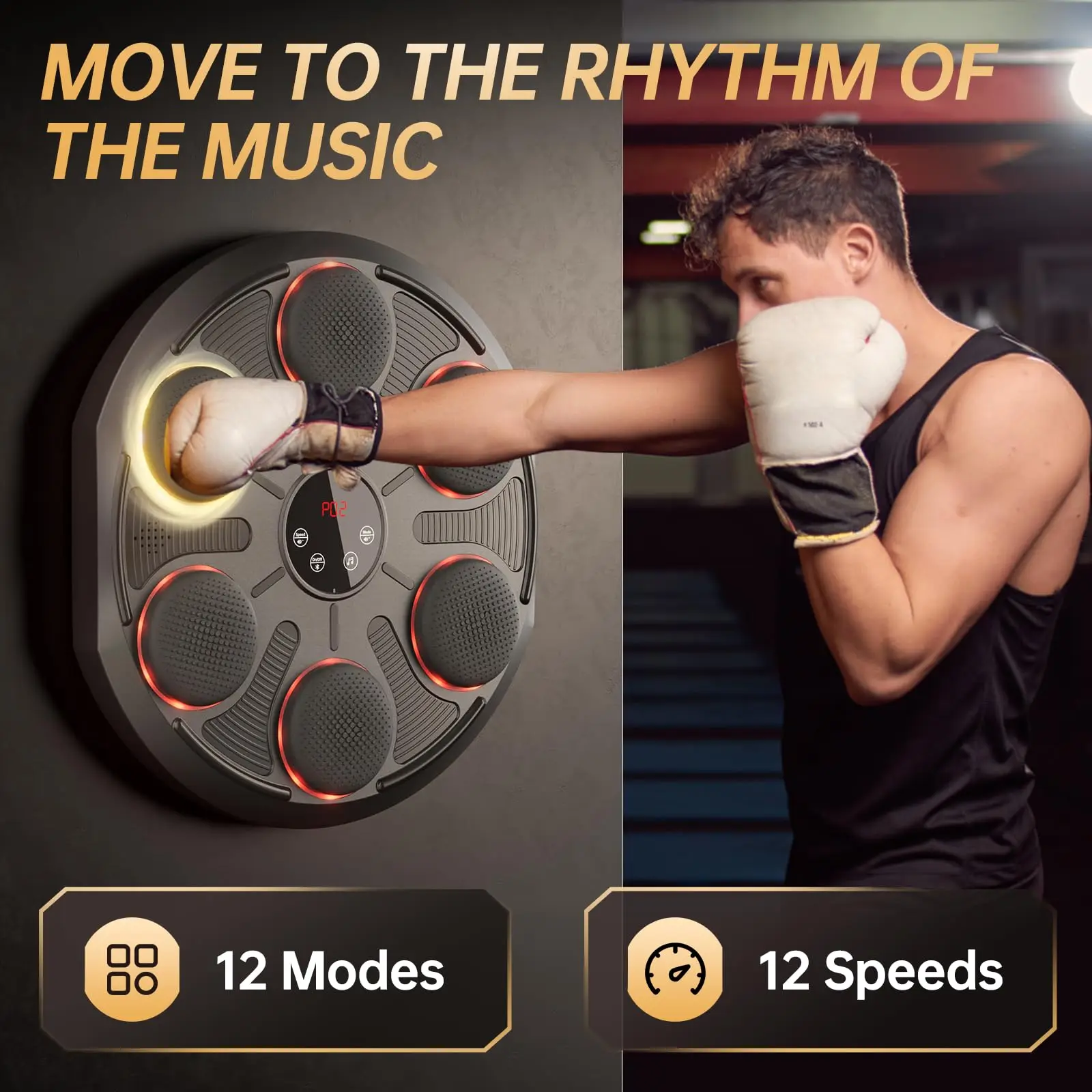 New Music Boxing Machine Bluetooth Adult Electronic Wall Target HookPunch Equipment Target Wall Mounted Gym Home Equipment