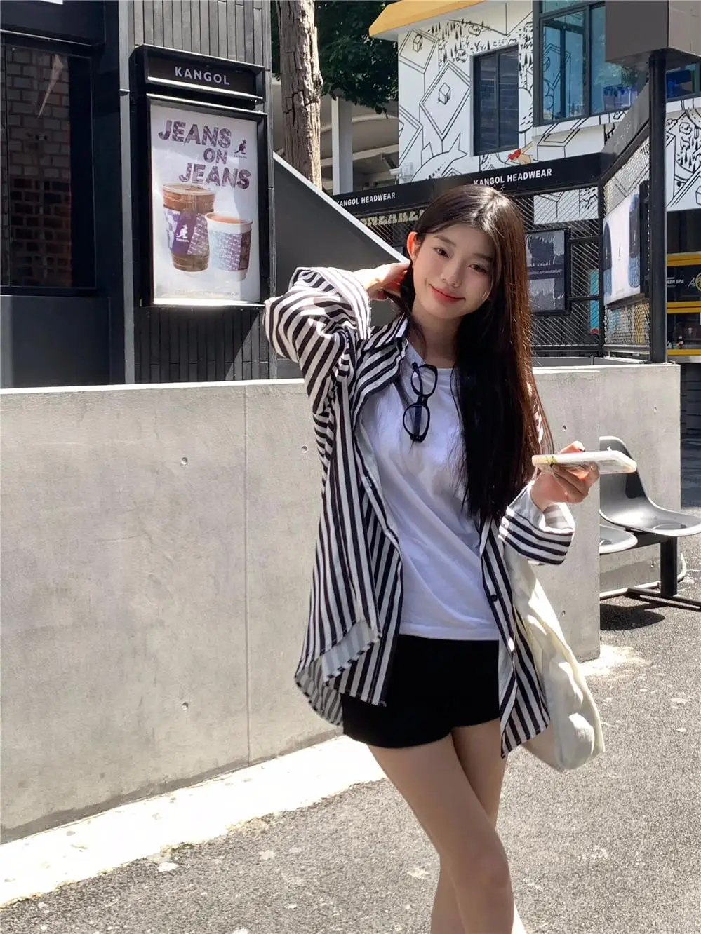 Japanese Style Female Students Striped Shirts Women's Autumn Wear Long Sleeved Cotton Linen Blouses Single-breasted Lady Shirts