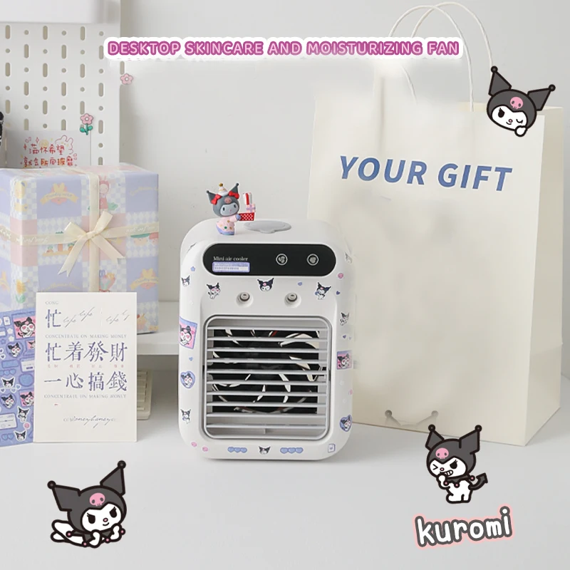 

Sanrio Cinnamoroll Kuromi Humidifiers Sprayer Fans New Kawaii Creativity USB Adjustable High Capacity Desktop Mist Maker Gifts