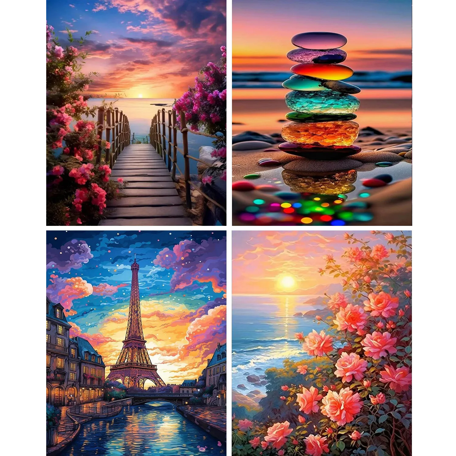 Painting by Numbers Kits 1pc Paint by Numbers Kit for Adults Beginner on Canvas DIY Hobbies Women Frameelss