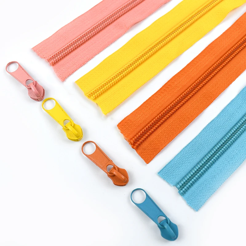 5M Meetee 3# 5# Nylon Zippers+Zip Slider Puller Rainbow Zipper By Meters Closures Zips Tape Repair Cursors Sewing Accessories