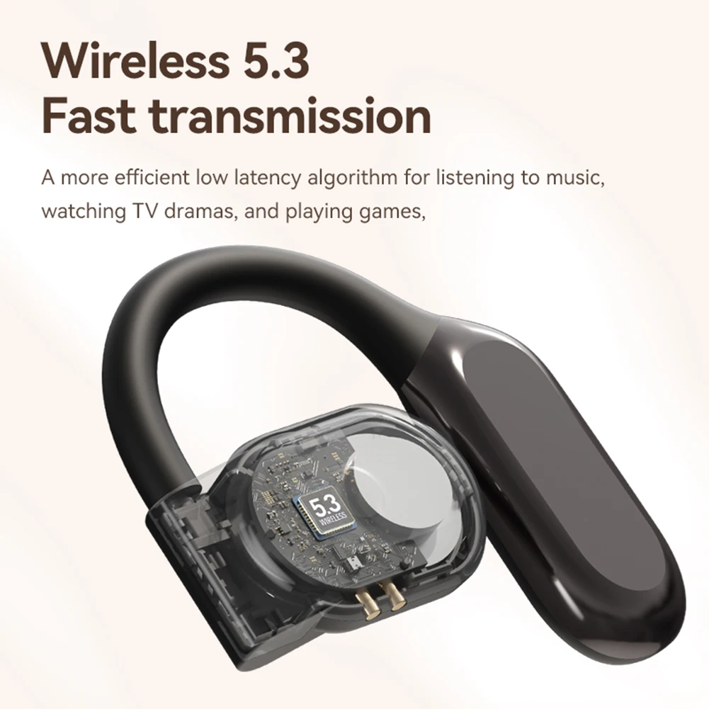 BT 5.4 Intelligent Translator Earbuds Work with AI Library APP Noise Cancelling Two-Way Real Time Translator Ear Hook for Travel