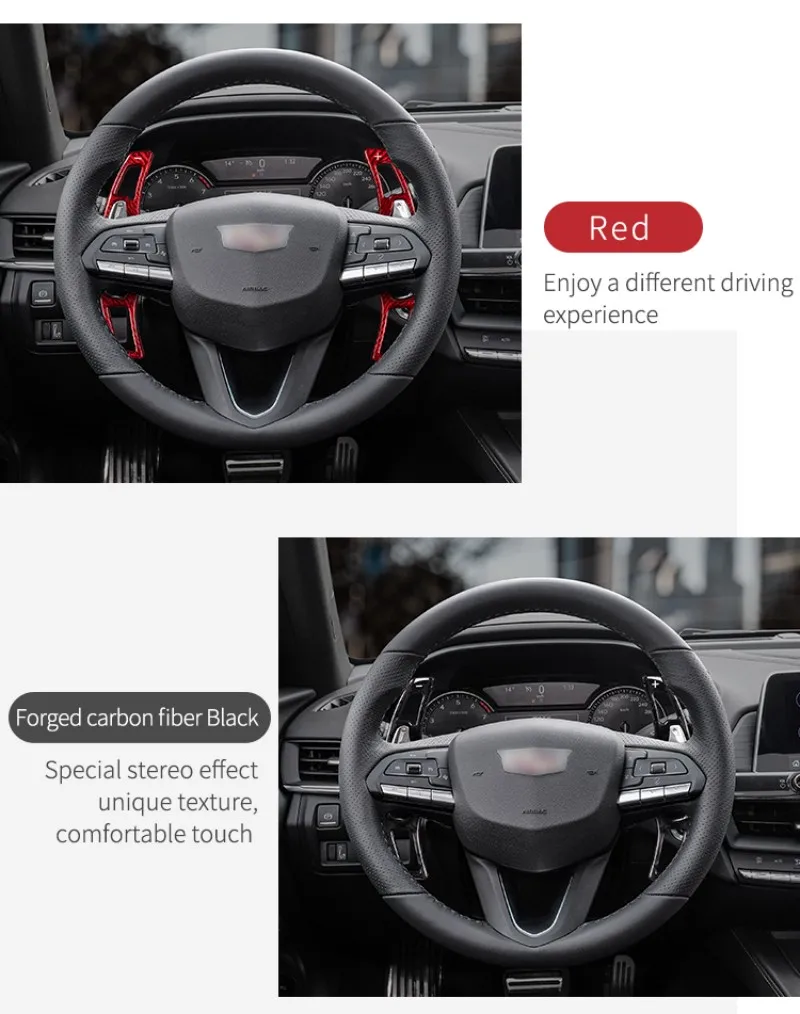 T-carbon Car Accessories Steering Wheel Shift Extension Paddle Shifter For Cadillac ATS CTS XTS XT4 XT5 ATSL CT6 CT5 CT4