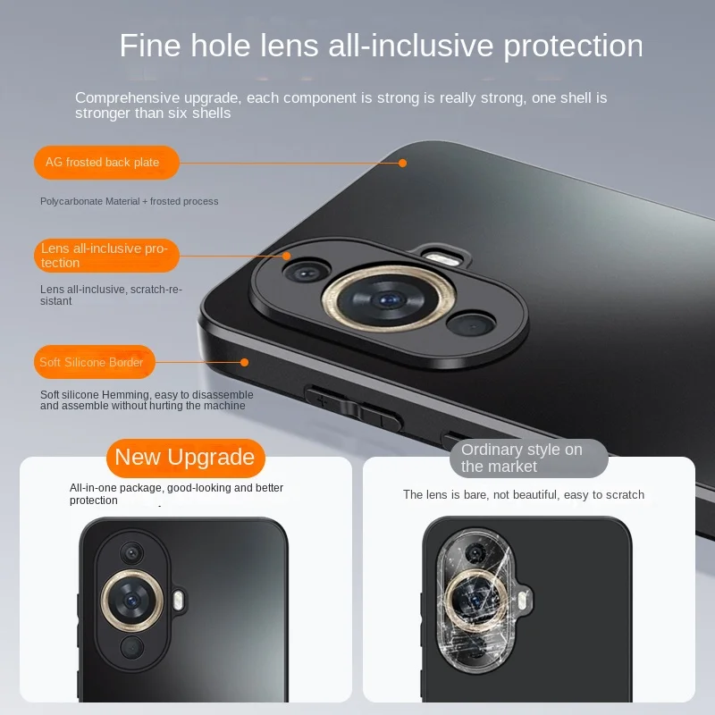 Matte Lens Full Pack Anti-Slip and Shockproof Phone Case