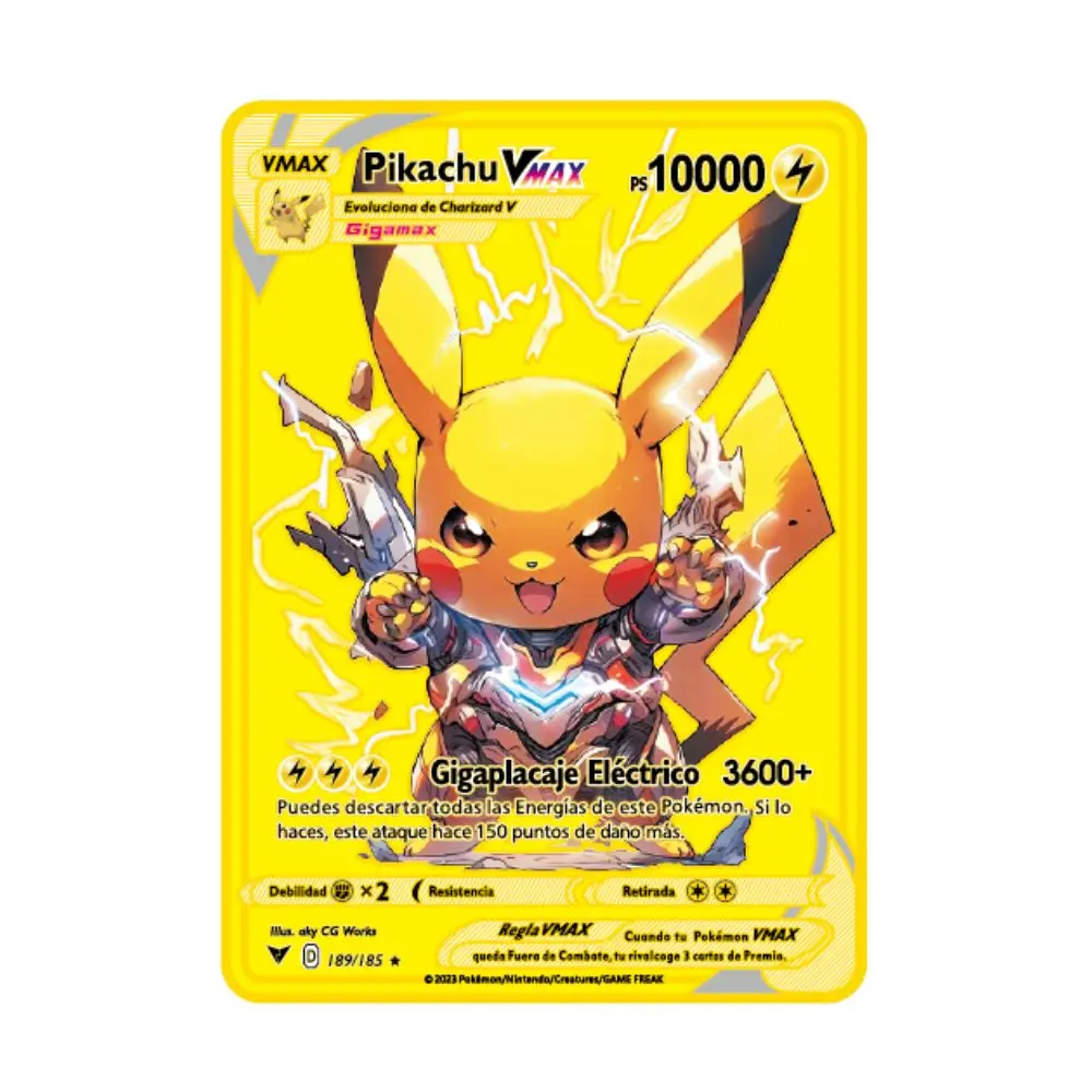 thumbnail image 1 of Treingi 2024 2024 Nuevas Cartas Pokémon Españolas Cartas Pokémon Metal Cartas Pokémon Españolas Hierro Mewtwo Pikachu Gx Charizard Vmax Cartas Poké, 1 of 5