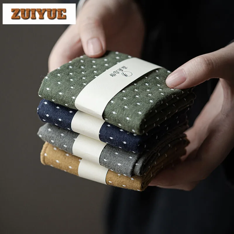 Chinese Cotton Linen Tea Cloth Tea Ceremony Accessories Water-absorbing Tea Towel Thickened Heat Towell Pad Cleaning Napkins Rag