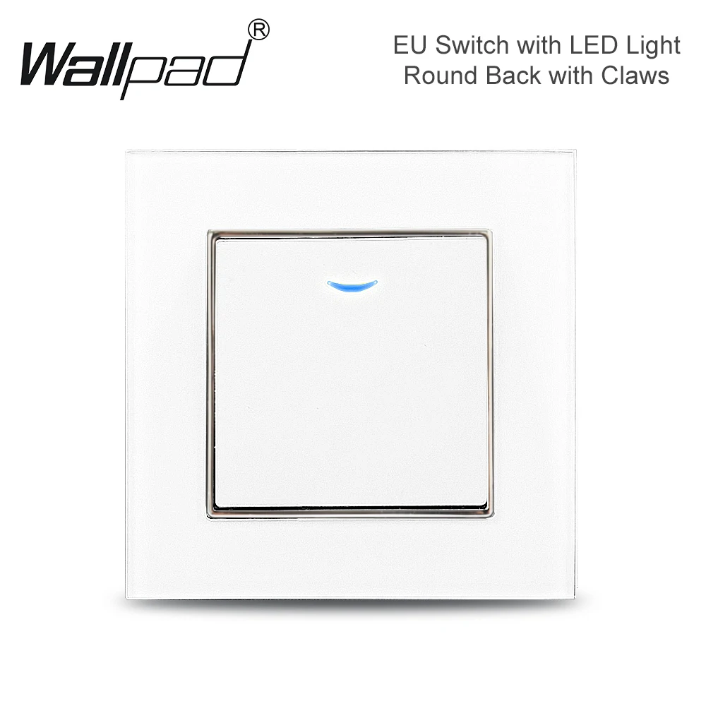 DIY EU Switch with LED Neon 1 2 3 Gang Light Interruptor 16A French EU Socket with USB Charger Fan Dim Data Satellite Outlet Box
