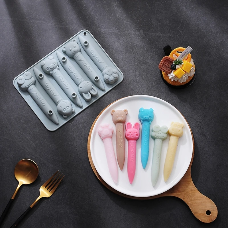 Animal Crayon Molds DIY Craft Molds Reusable Silicone Oven Fridge Safe for Kid Student DIY Art Crafts, animal crayon molds
