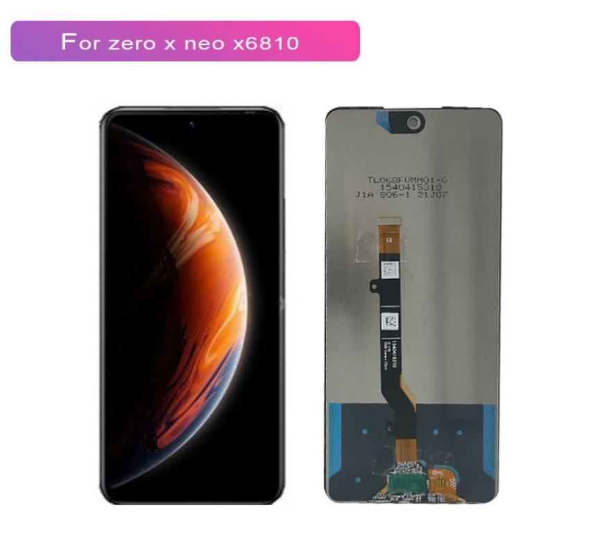 

Test Ok Black Color TFT For Infinix Zero X Neo X6810 / Zero X Pro X6811 LCD Display Touch Screen Digitizer Assembly With Frame