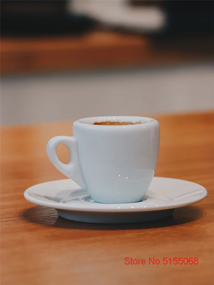 Ensemble de tasses à expresso et soucoupes, niveau professionnel, tasse à  café Latte, en céramique épaisse, pour expresso et Cappuccino tasse cafe