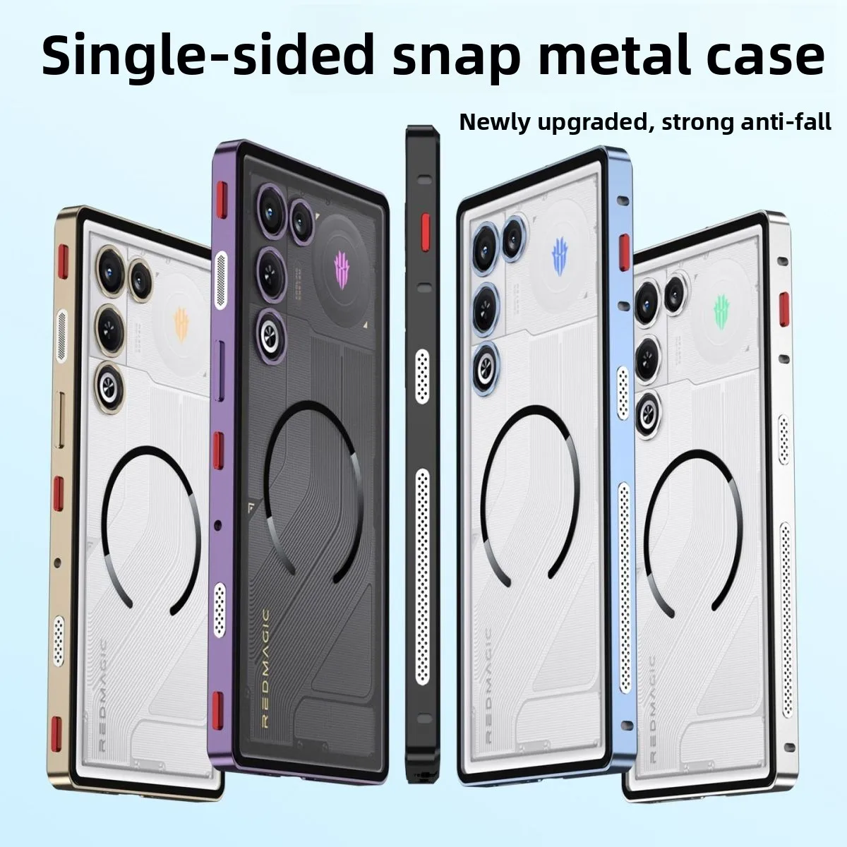 Magnetic Shockproof Matte Acrylic Phone Case with Skin-Friendly Feel
