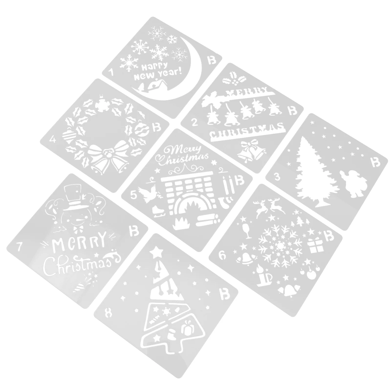 

1 Set of Decorative Spray Stencils Christmas Stencils Scrapbook Stencils for Painting