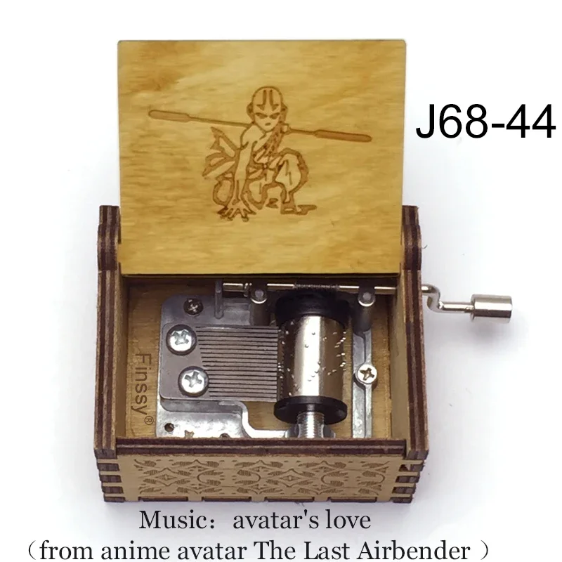 Anime Avatar The Last Airbender Music Box Avatar's Love Theme Laser Carved Wooden Children Birthday Christmas New Year Cute Gift
