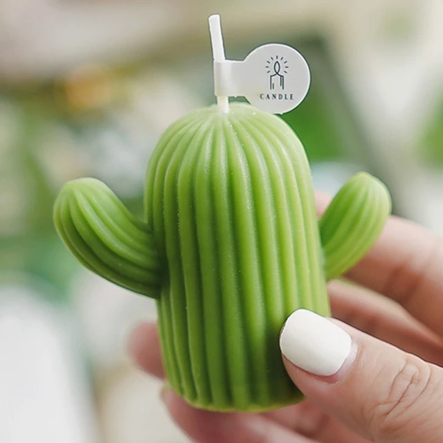 Cute Simulation Cactus Aromatherapy Candle Atmosphere Handmade Fragrance Soy Wax Creative Decoration Ornament Christmas Gift 4