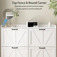 Shoe Cabinet Storage for Entryway, Hidden Slim Shoe Organizer, Shoe Cabinet with 4 Flip Drawers, Narrow Shoe, Customized 6