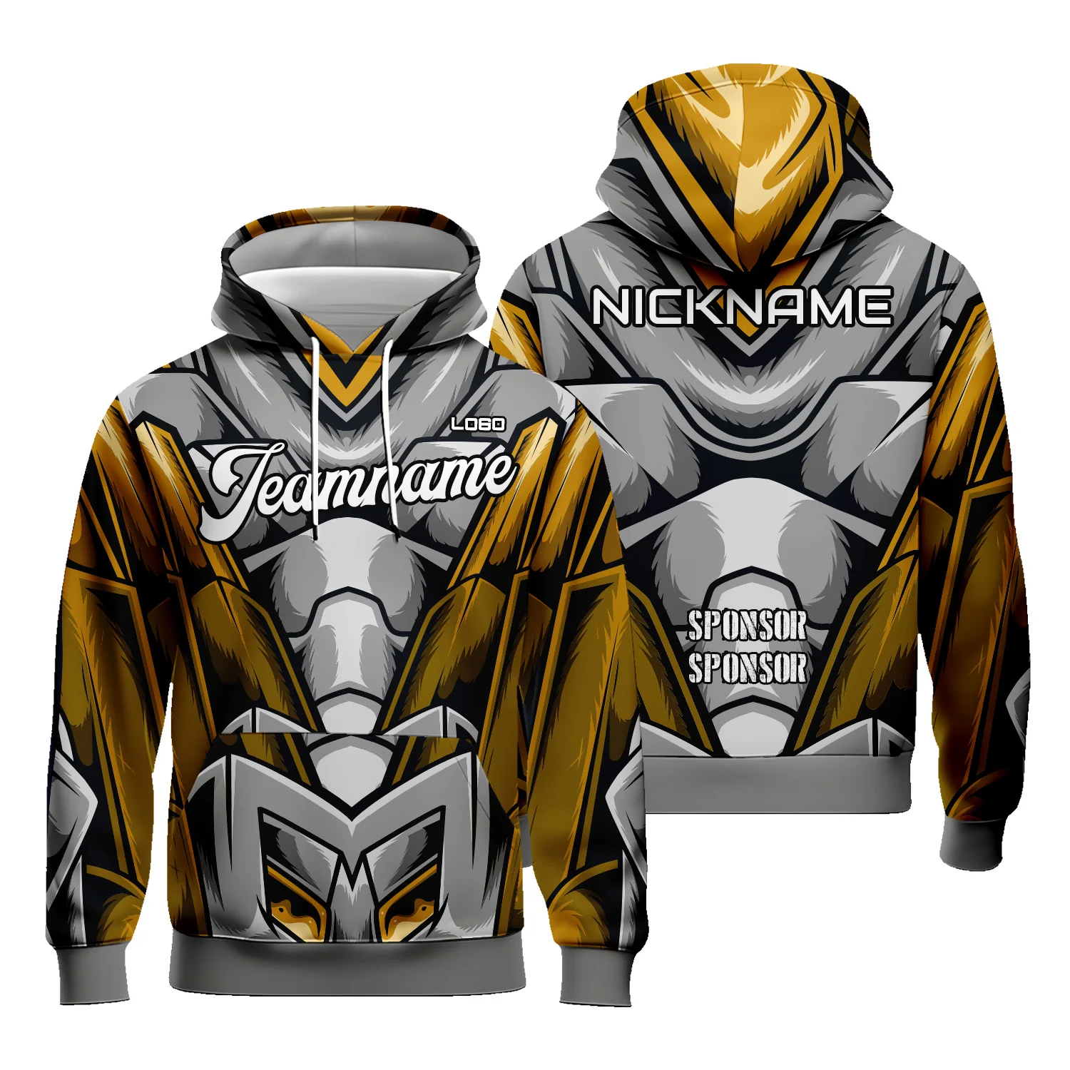 Graphic Hoodies for Men Women Sublimation Loose Fit Sports Collar Drawstring Pullover