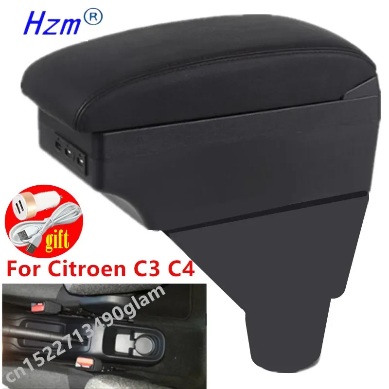 MIVPD Auto middenarmsteun, middenconsole, armleuningen voor Ci-Troen C3 Picasso Box, leren opbergdoos, dubbellaagse middenarmconsole met 7 USB-poorten, auto-styling accessoires, opbergvak MIVPD Auto middenarmsteun, middenconsole, armleuningen voor Ci-Troen C3 Picasso Box, leren opbergdoos, dubbellaagse middenarmconsole met 7 USB-poorten, auto-styling accessoires, opbergvak