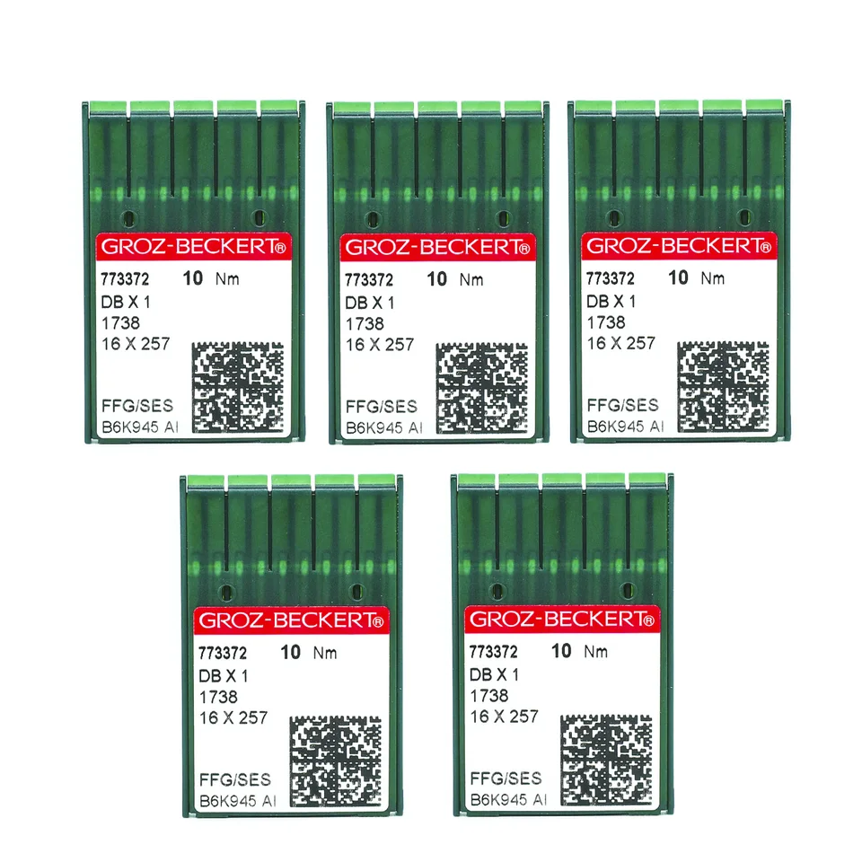 Groz Beckert Aghi Per Macchina Da Ricamo DBxK5 FFG/SES - Scatola Da 100, Punta 9/65, Industriali - 4