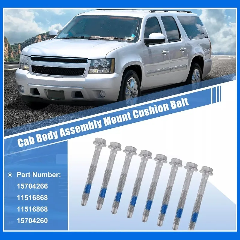 11516868 15704266 Body Frame Mounting Bolt Kit Suitable for 1999-2005 Chevrolet Suburban Silverado 1500 2500 3500 Tahoe
