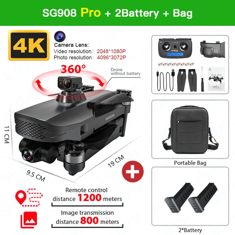 New SG908 MAX / SG908 Pro 4K Profesional Camera Drone With WiFi 3KM GPS 3-Axis Gimbal Obstacle Avoidance RC Quadcopter Drone big remote control helicopter RC Helicopters