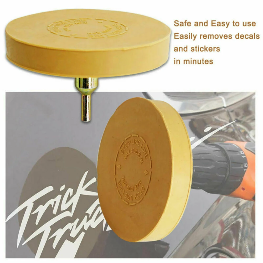 

4inch Universal Rubber Eraser Wheel For Remove Car Glue Adhesive Sticker Pinstripe Decal Graphic Auto Repair Paint Tool