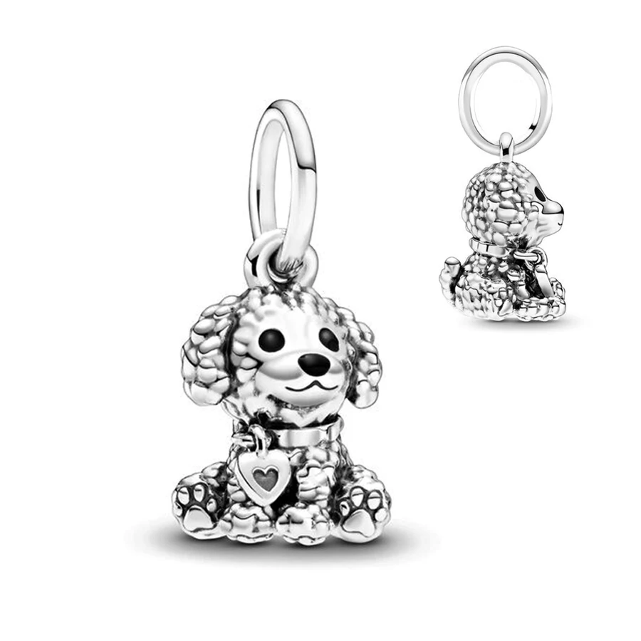 

Cute Poodle Baby Pendant Charm Bead Fit Original Pandora Basic Bracelets DIY Women Jewelry Accessory