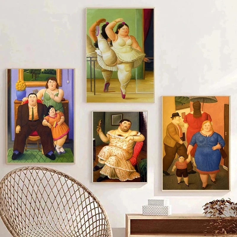 5D Diamond Painting Famous Fernando Botero Dacing Party Mosaic Art Embroidery Cross Stitch Kit Full Square Portrait Home Decor
