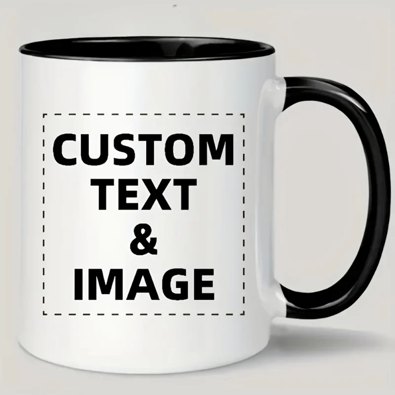 Personalisierte Kaffeetasse mit Foto und Text - Individuelle Teetassen für Valentinstag, Weihnachtsgeschenk