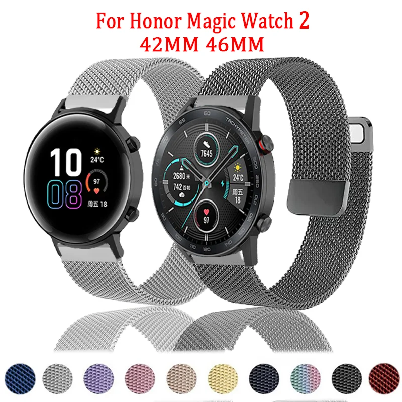 Cinturino Magnetico Per Honor Magic Watch 2 42Mm 46Mm Cinturino In Acciaio Inossidabile Per Huawei Honor Magic Watch 2 Bracciale Di Ricambio