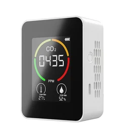 Qualidade do ar detector de co2 medidor de dióxido de carbono valor quantidade eletricidade temperatura display semicondutor/detecção infravermelha