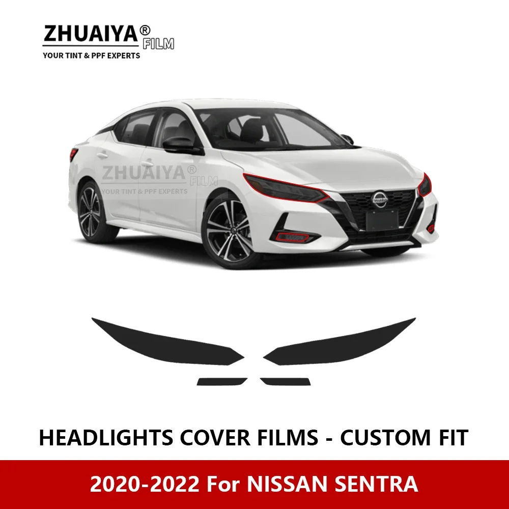 

Для NISSAN SENTRA 2020-2022 Автомобильная внешняя фара устойчивая к царапинам Защитная пленка precut Защитная пленка для ремонта автомобильные наклейки аксессуары