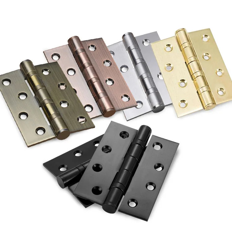 Door Hinges 2pcs-304 Stainless Steel 4 Inch Flat Open Thick Wood Door Folding Door Bathroom Lotus Leaf Black Hinge Shed Hinge, stainless steel hinges,door hinges