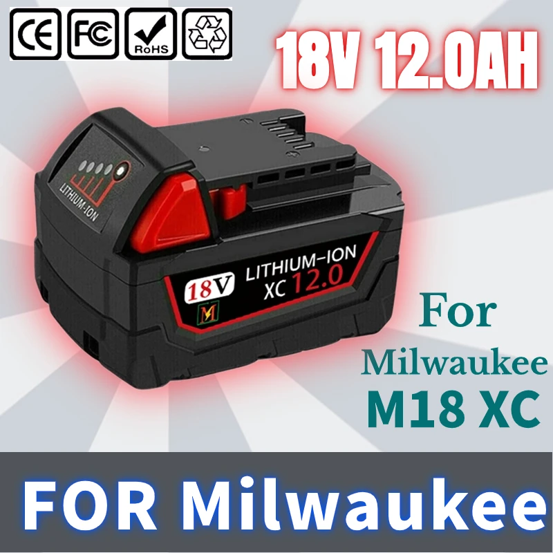 

18V for Milwaukee M18 XC Replacement Lithium Battery 48-11-1850 48-11-1840 48-11-1820 48-11-1860 2604-22 2604-20 2708-22