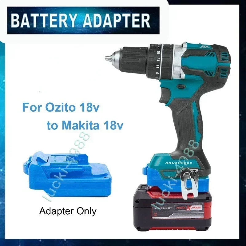 Adattatore Batteria Per Batteria Agli Ioni Di Litio Da Ozito 18V A Convertitore Cordless Per Utensili Elettrici Makita 18V (Batterie Non Incluse)