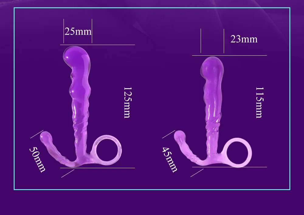 Plug anale maschile in gelatina sexy di cristallo trasparente Massaggiatore prostatico Plug anale G Spot Plug anale unisex_voghion.com