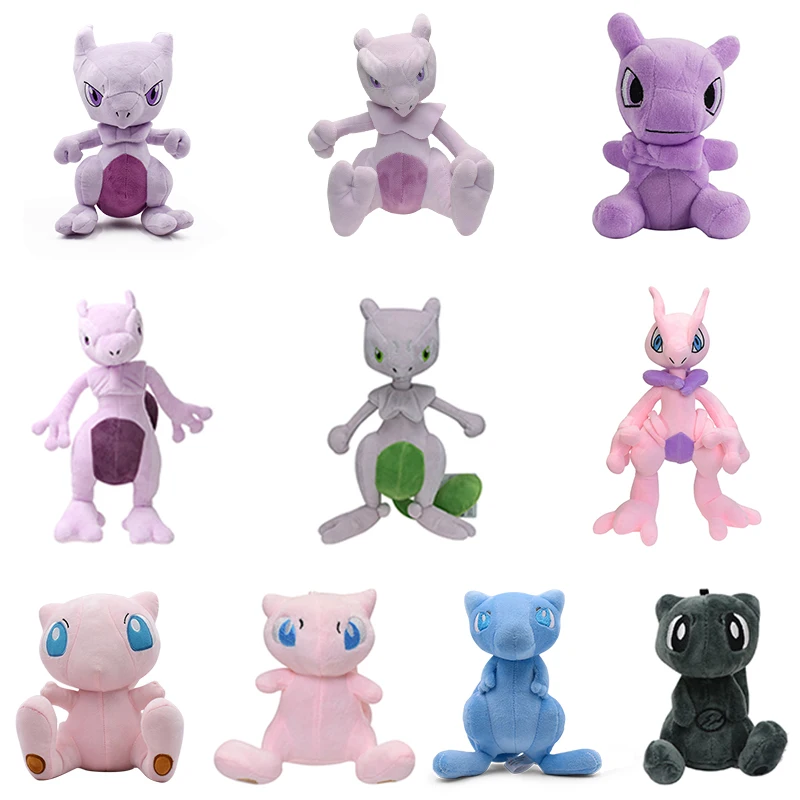 Mew-ぬいぐるみの2つのポケモン,子供向けの漫画のキャラクター