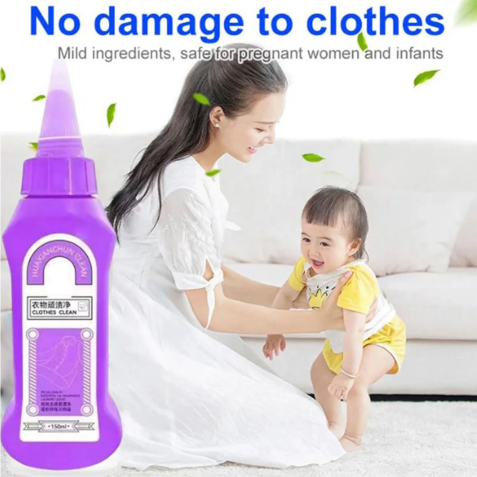 Active Enzyme Clothing Stain Remover Stain Remover Cleaner Detergent for Laundry Room Shelf Handbag