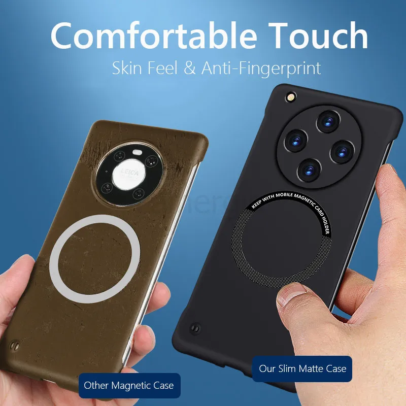 Frameless Magnetic Slim Wireless Charging Case - Hard Back Cover