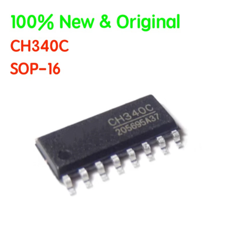 5-Pack Original CH340G IC Chips SOP-16 - USB To Serial/UART Interface ICs