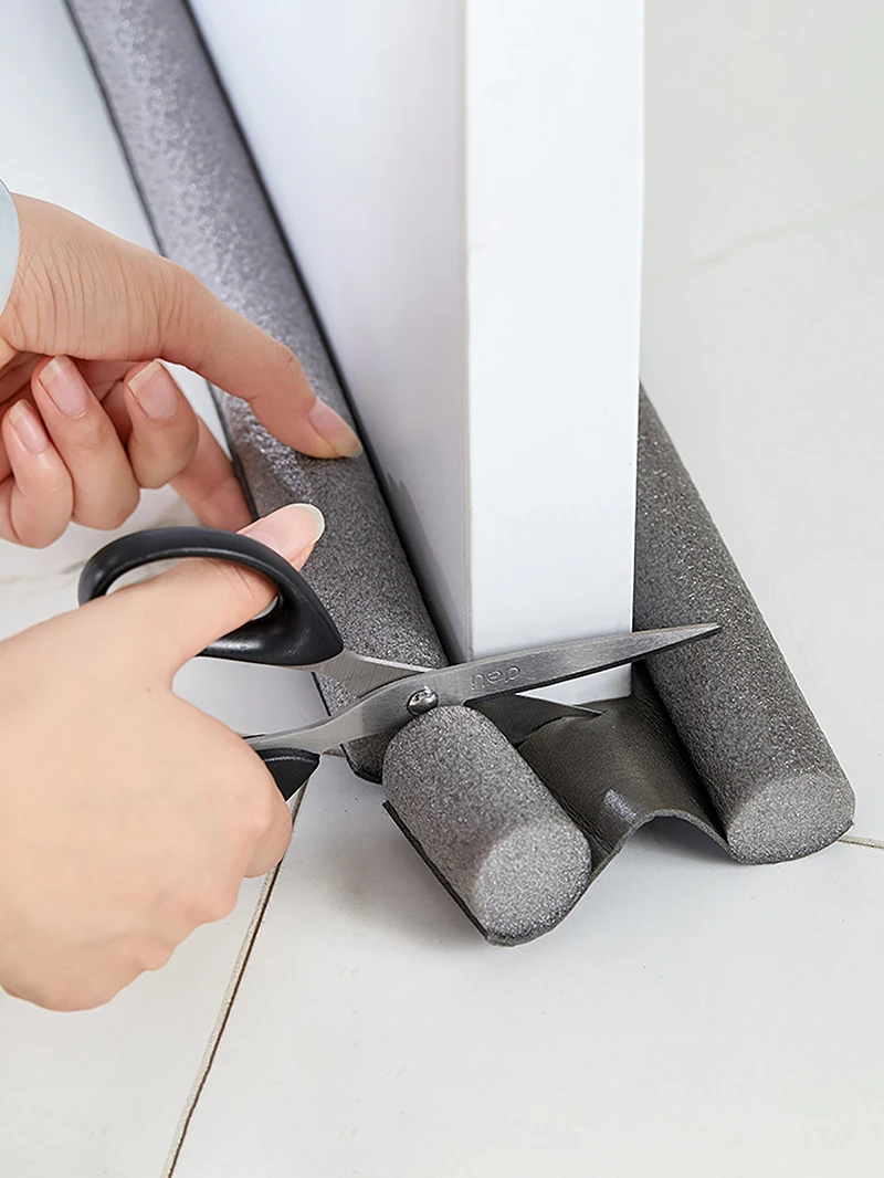 Neuer dedizierter Türboden-Dichtungsstreifen unter der Tür, Zugluftstopper, Windgeräusch, akustischer Schaumblocker, Insekten, Türstopper-Halter – Detail 8