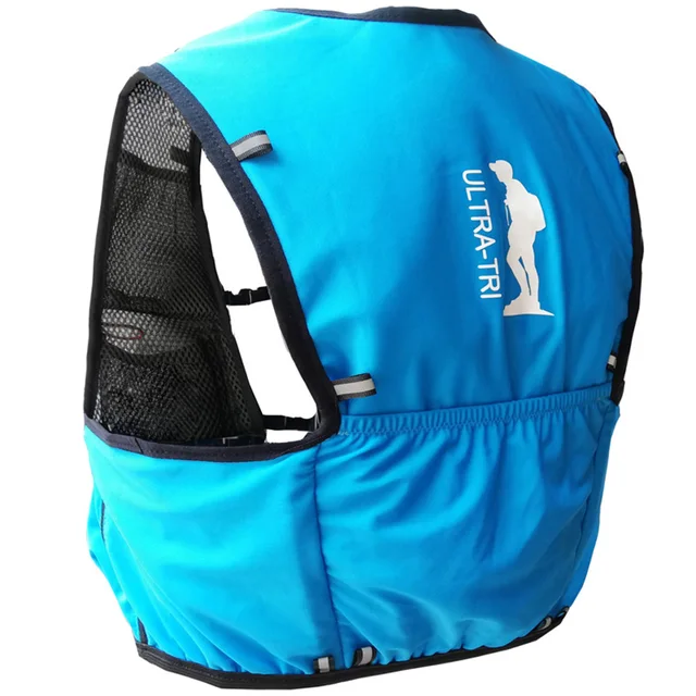 ULTRA-TRI Hydration Running Vest  Lightweight Trail Run Marathon Sports Backpack Blue 8L
