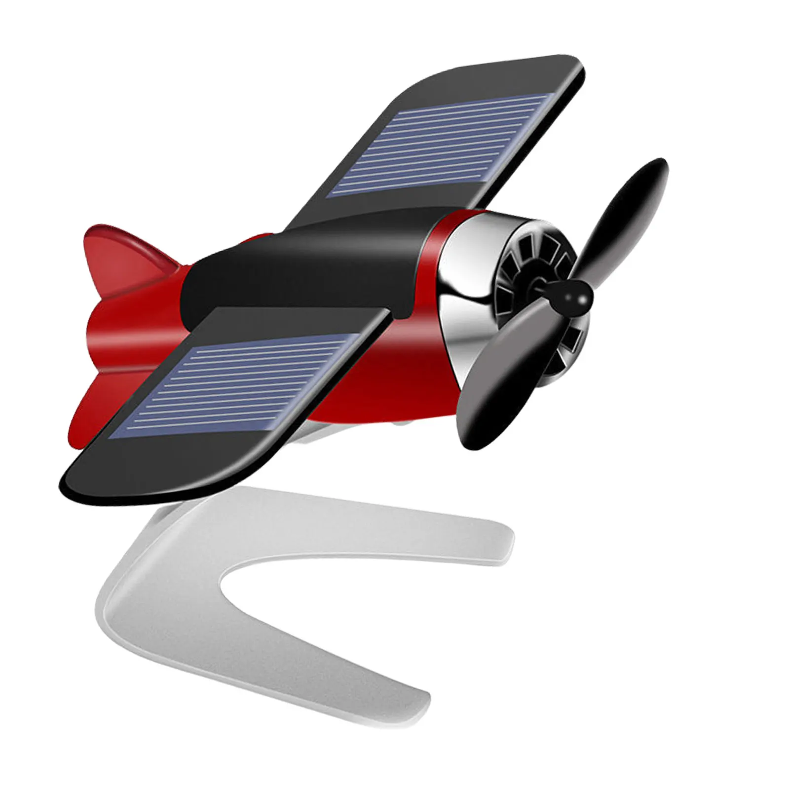 Solar Energy Car Aromatherapy Air Freshener Airplane Model Dashboard