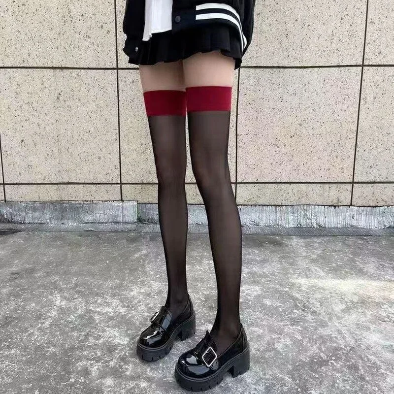 Sexy Red Edge Over The Knee Long Socks Got