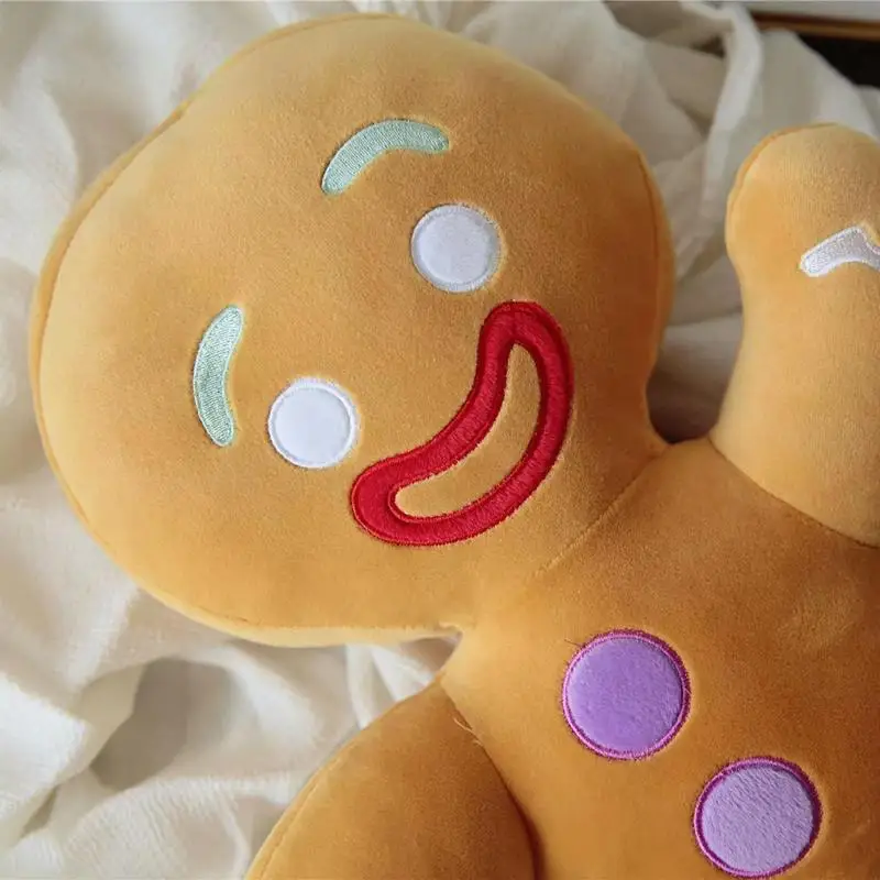 Coussin Peluche Bonhomme En Pain D'épice - Décoration Noël, 40 Cm, Doux Et Mignon, Pour Salon, Chambre, Canapé, Voiture - 9