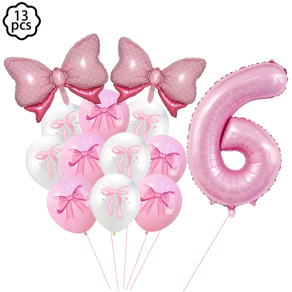 Rosa Schleifenballon Folienballon Kinder Mädchen Geburtstagsdekoration Rosa Schleifenthemen-Geburtstagsparty-Dekoration Babyparty-Dekoration – Detail 8