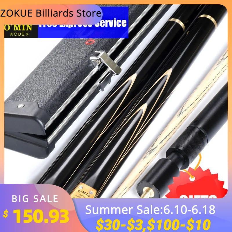 Original O'min Victory 3/4 Split Billiard Snooker Cue 9.5/10/11.5mm Tip Professional Ashwood