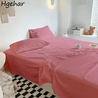 Solid Simple Sheets Household Bedroom Universal Skin-friendly Bedcover Washable Adults Students Bedding Thicken King Queen Size 1