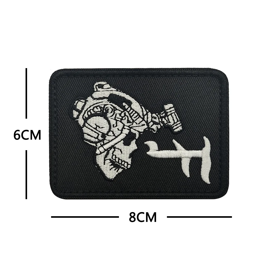 Black Beard Patches: Limited Edition Chevron Skeleton Finger Badges Collection
